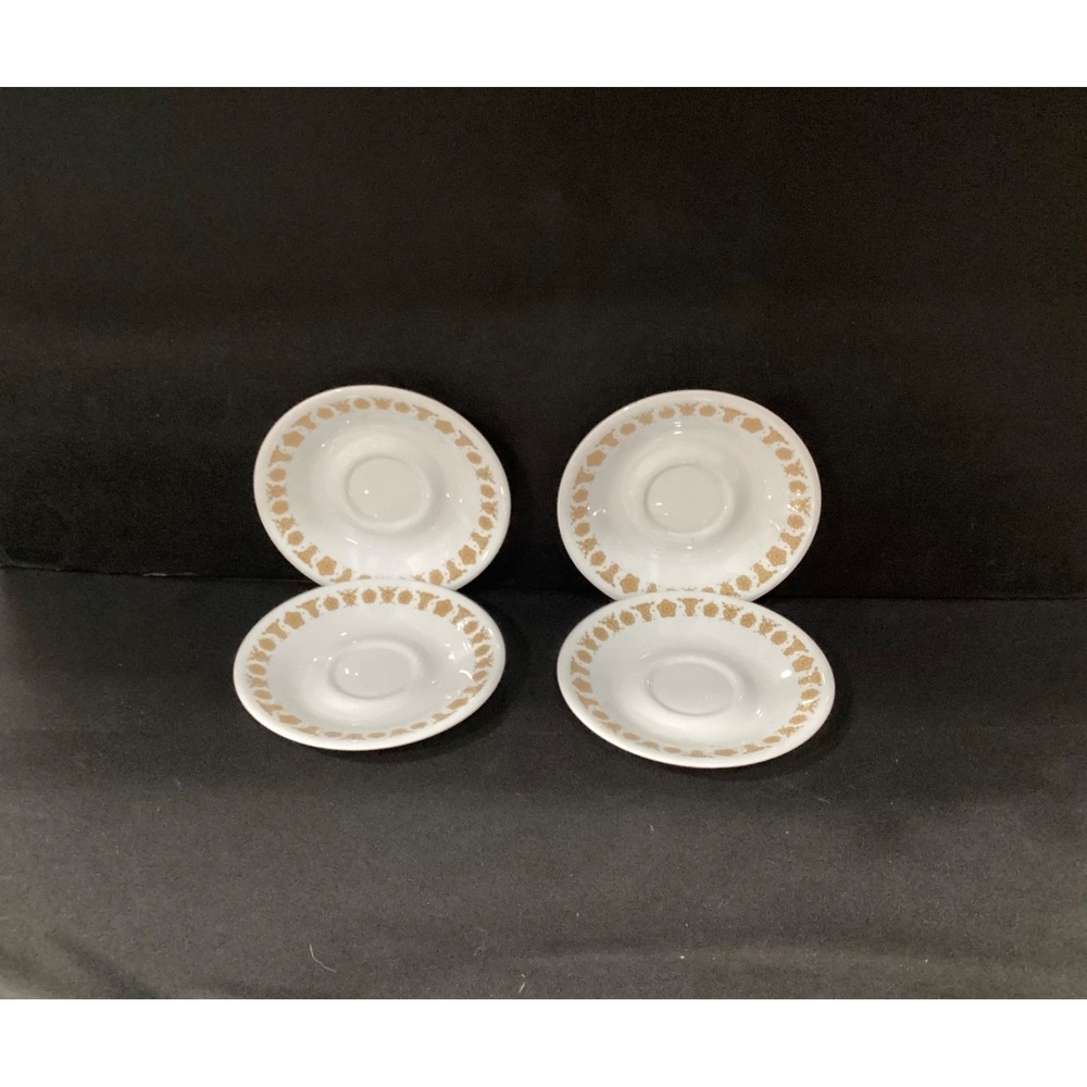 Vintage Corning‎ Ware Corelle Butterfly Gold 6 1/4" Saucer Plates Set of 4